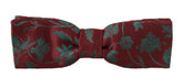 Dolce & Gabbana Maroon Pattern Adjustable Neck Papillon Bow Tie -  Neckties, Men -  Dolce & Gabbana.